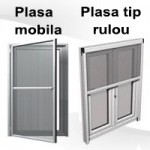 Plasa fixa, mobila, tip rulou, tip plisse